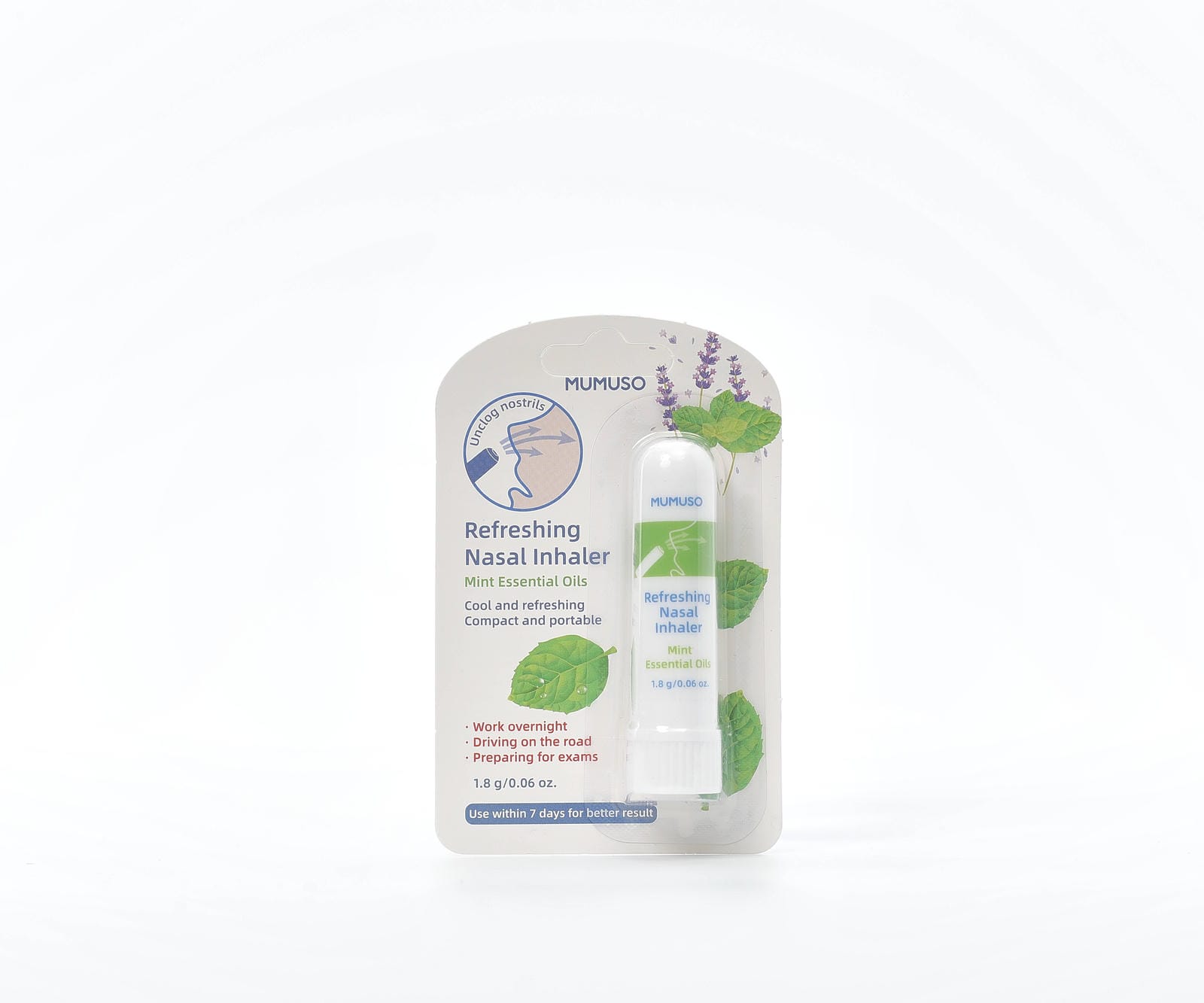 Refreshing Nasal Inhaler (Mint Essential Oils)