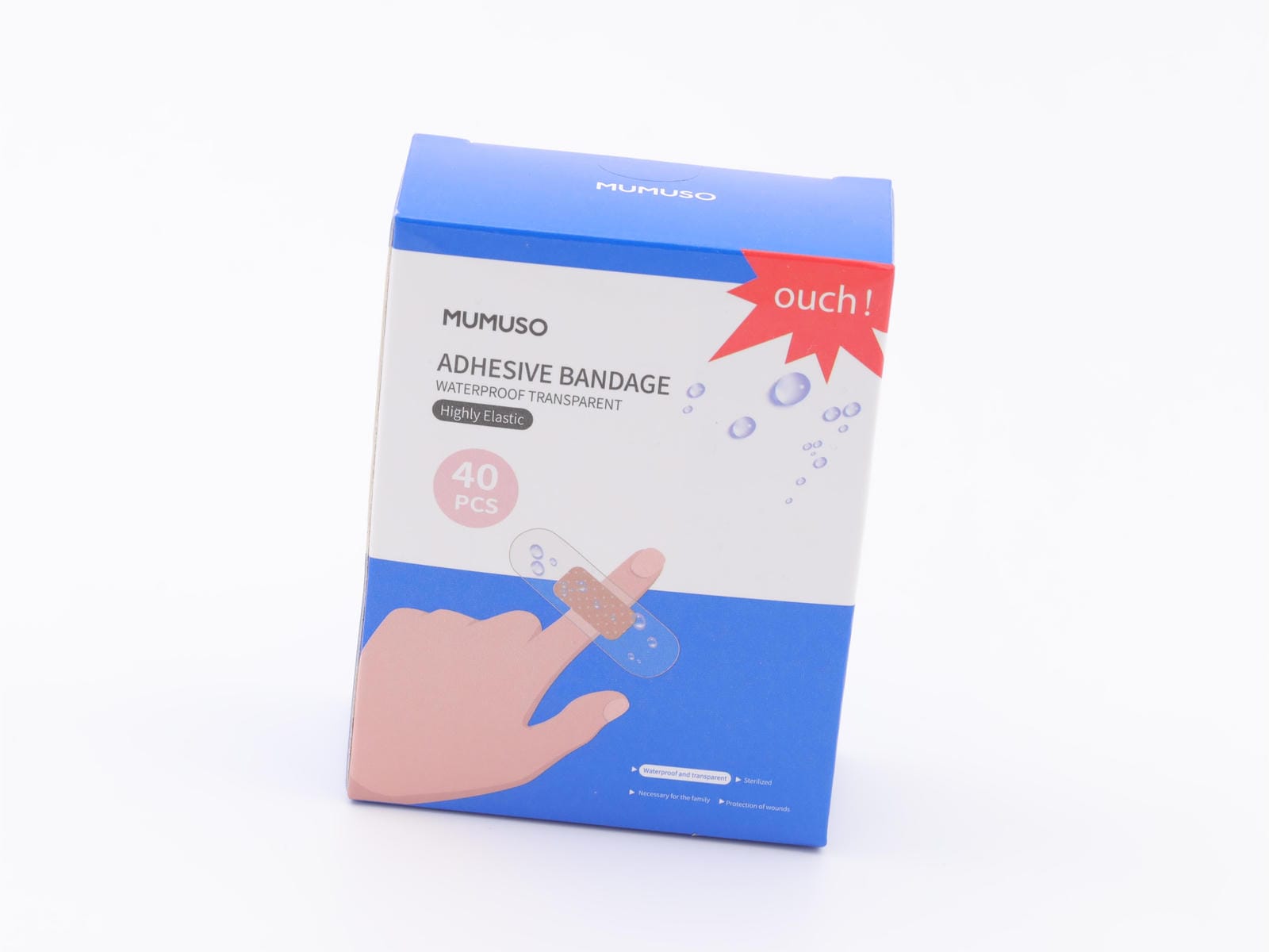 WATERPROOF ADHESIVE BANDAGE (ULTRATHIN/TRANSPARENT/PU/40PCS)