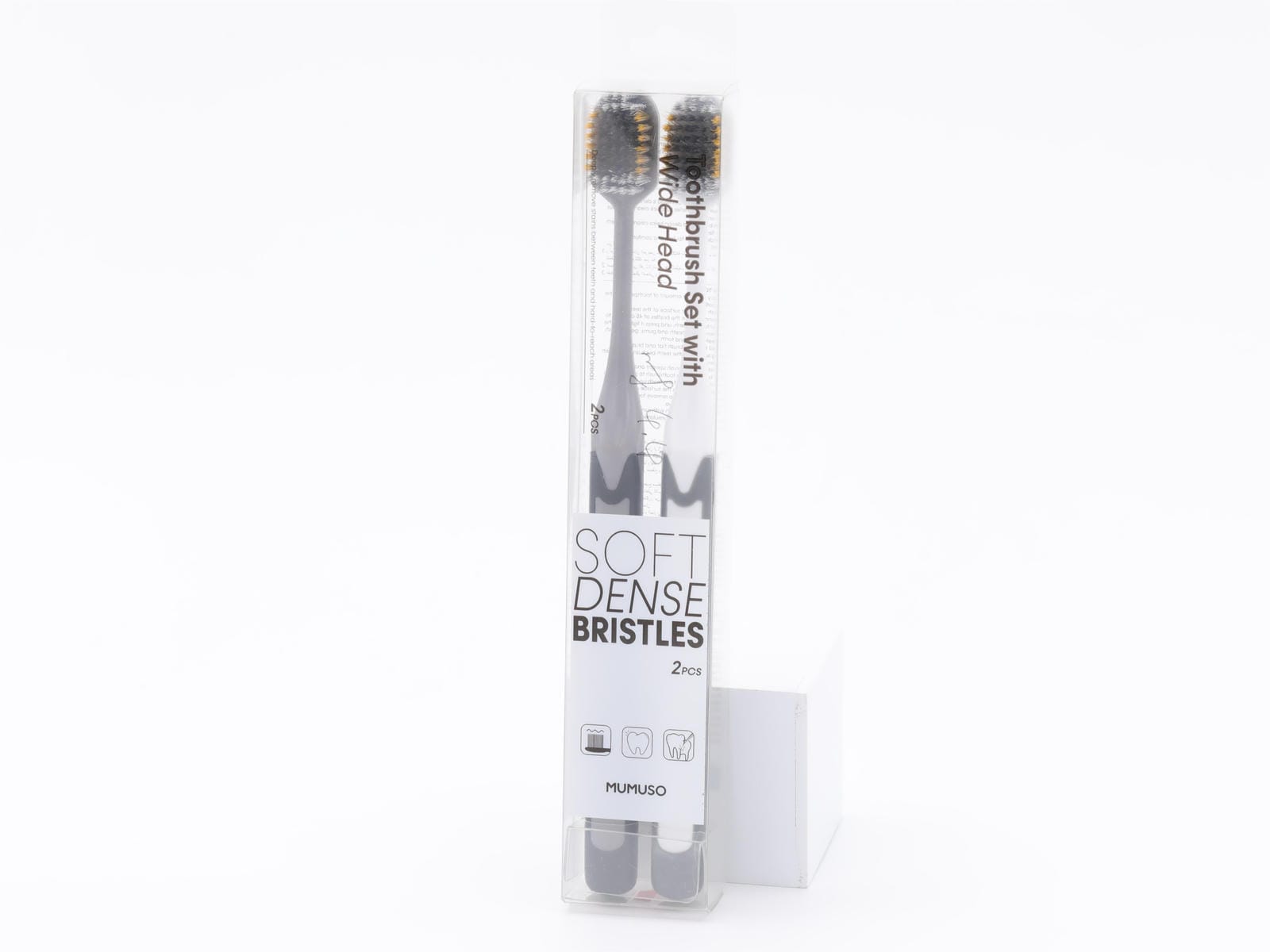 TOOTHBRUSH SET WITH WIDE HEAD (2 PCS)