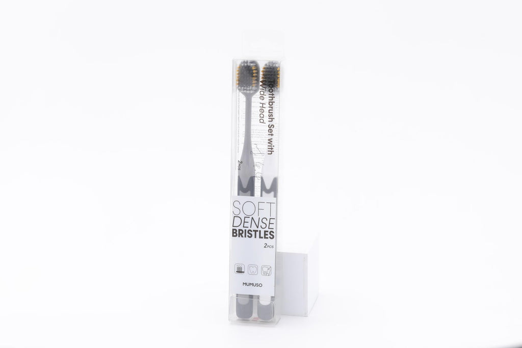 TOOTHBRUSH SET WITH WIDE HEAD (2 PCS)