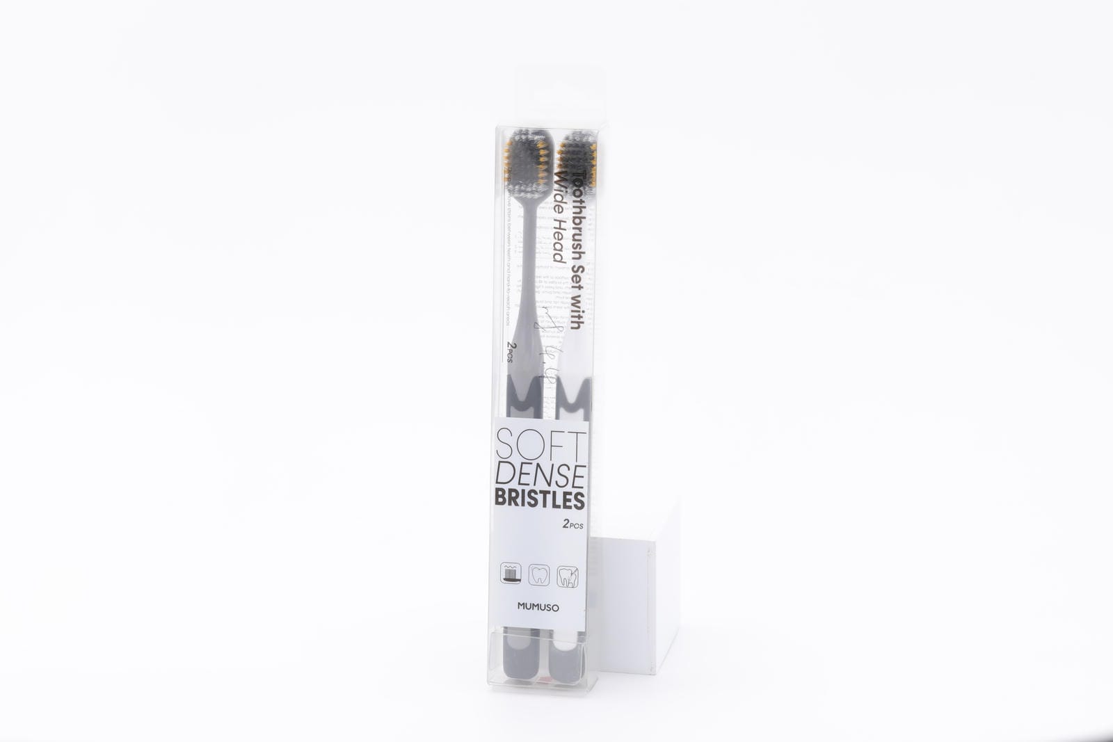 TOOTHBRUSH SET WITH WIDE HEAD (2 PCS)