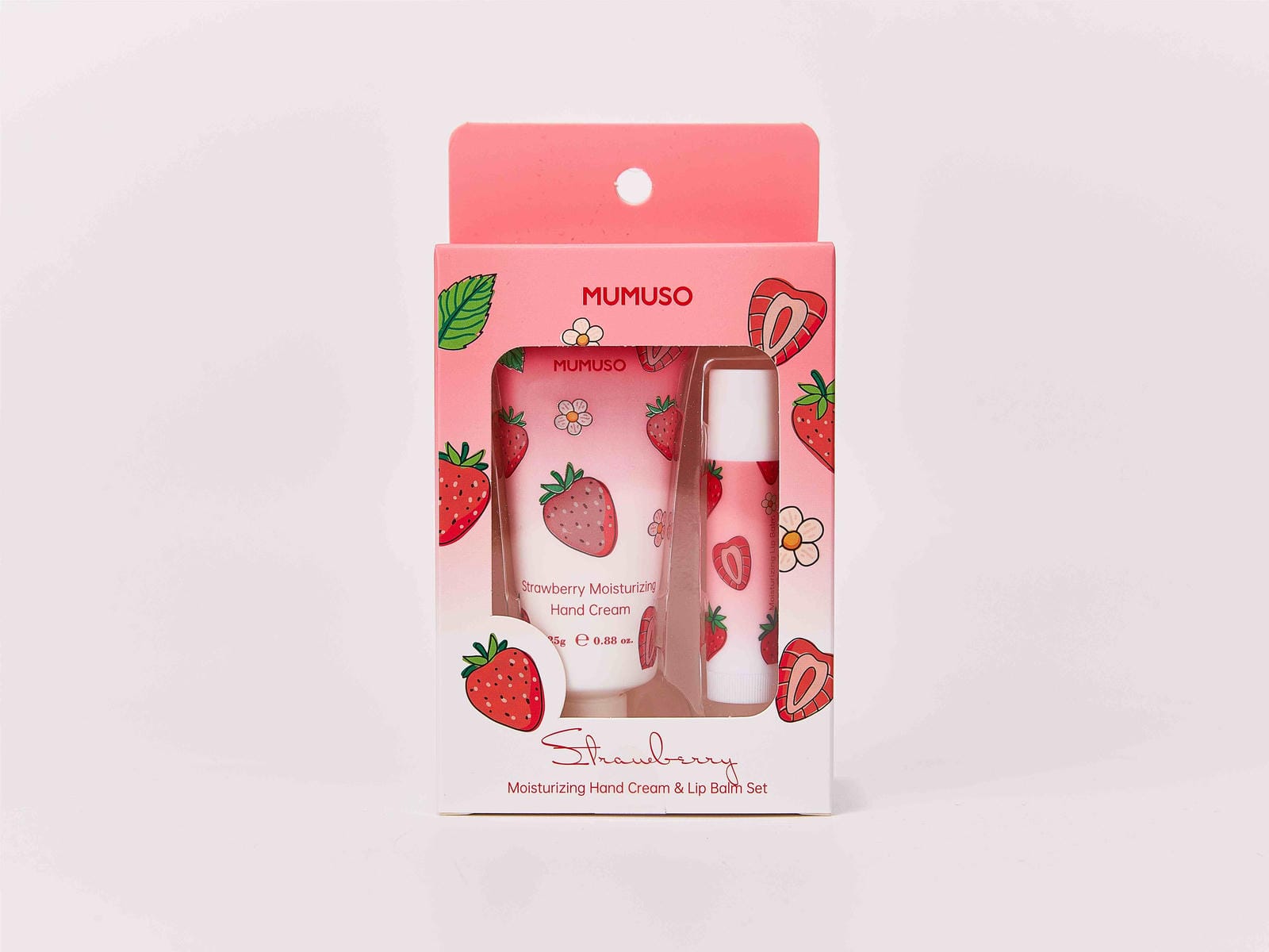 STRAWBERRY MOISTURIZING HAND CREAM & LIP BALM SET